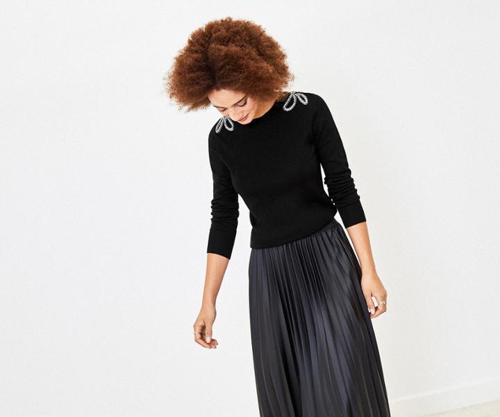 Oasis Bow Embellished Jumper