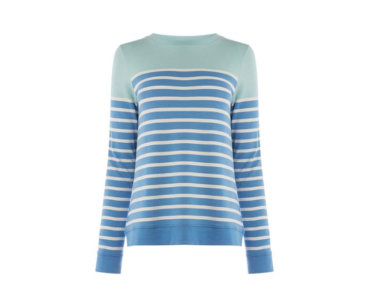 Oasis Coloured Breton Stripe Sweat