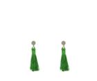 Oasis Emerald Tassel Earrings