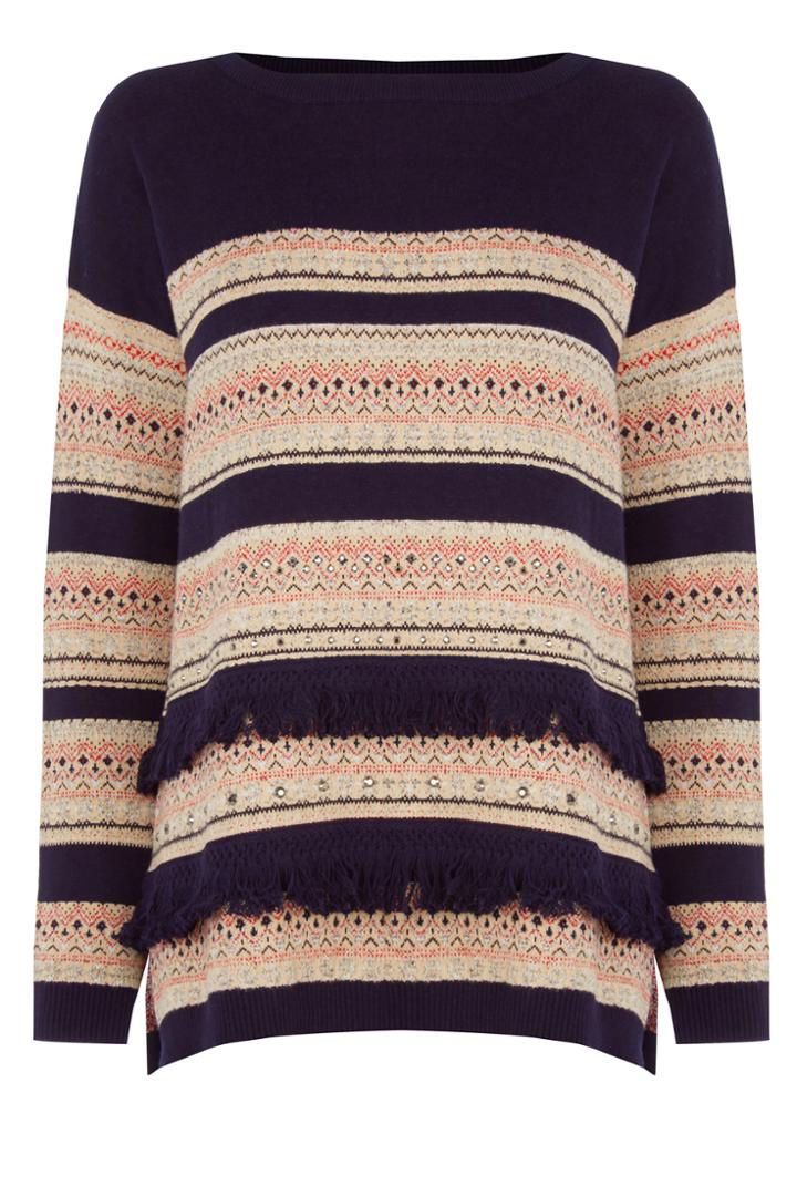 Oasis Fair Isle Stripe Jumper