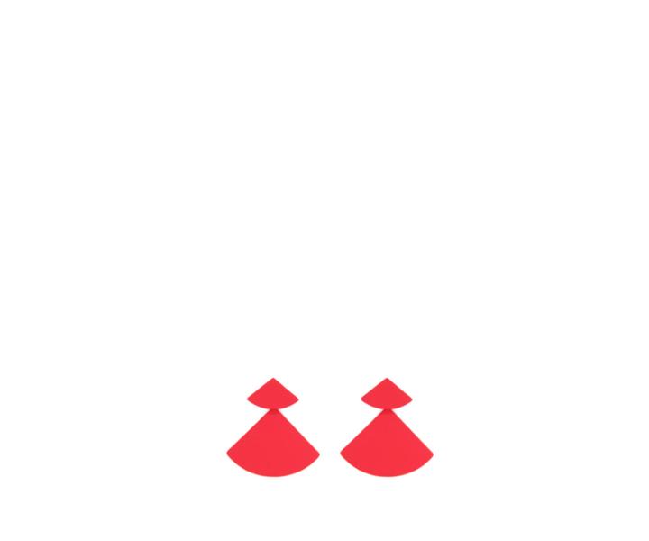 Oasis Powder Triangle Earrings
