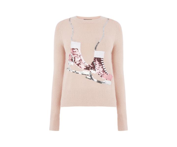 Oasis Ice Skates Christmas Jumper