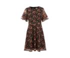 Oasis Double Layer Sleeve Rose Dress
