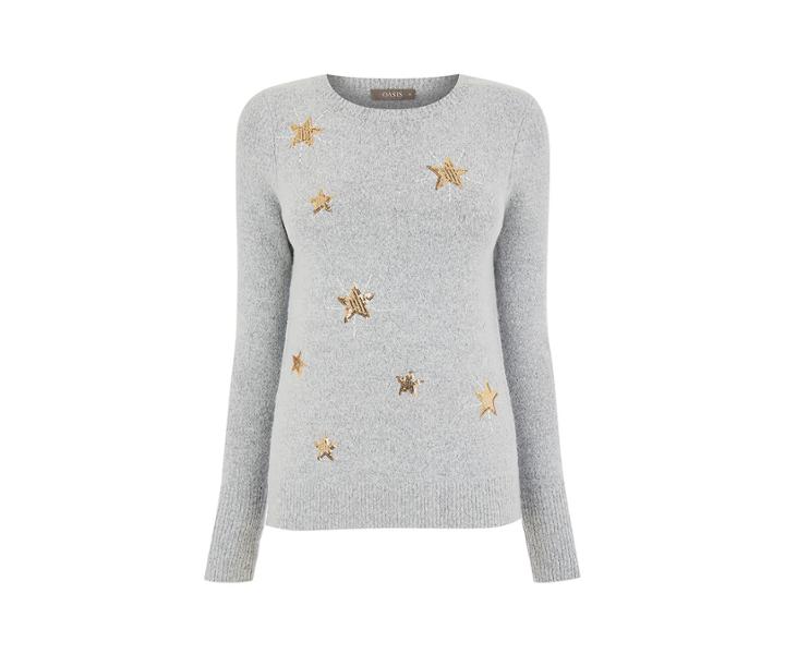 Oasis Star Christmas Jumper
