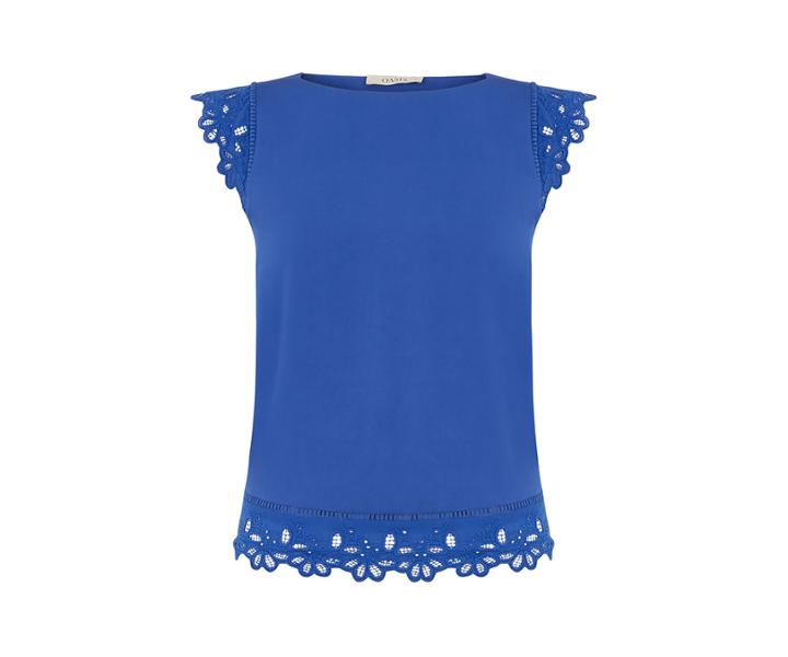 Oasis Broderie Trim Shell Top