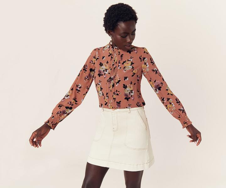 Oasis Rose High Neck Top