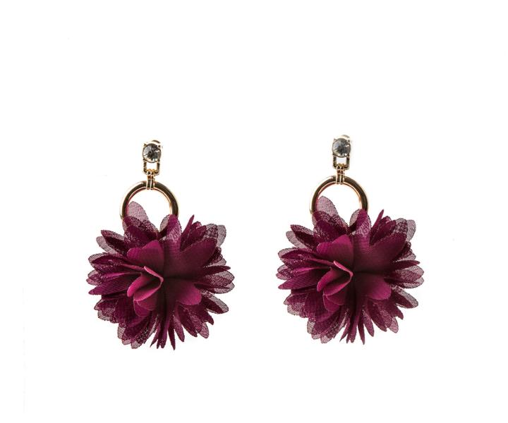 Oasis Pom Pom Flower Earrings