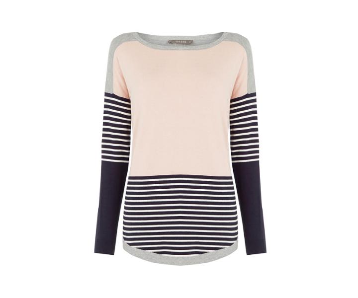 Oasis Colour Block Stripe Sweater