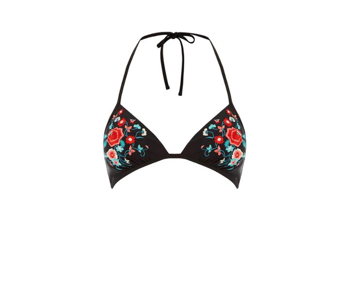Oasis Embroidered Floral Bikini Top