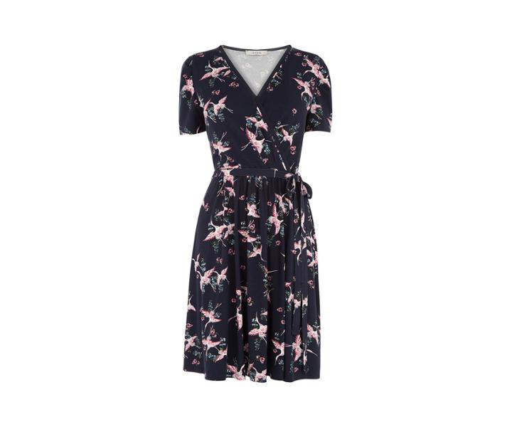 Oasis Crane Wrap Dress