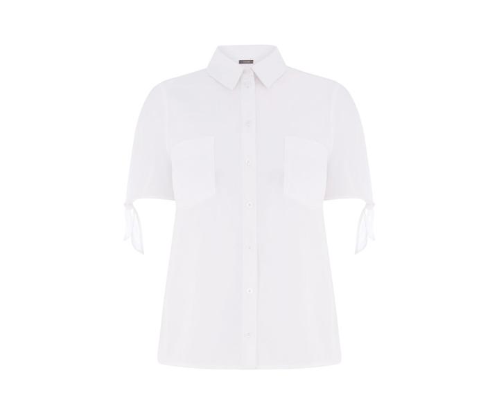 Oasis Cotton Tie Sleeve Shirt