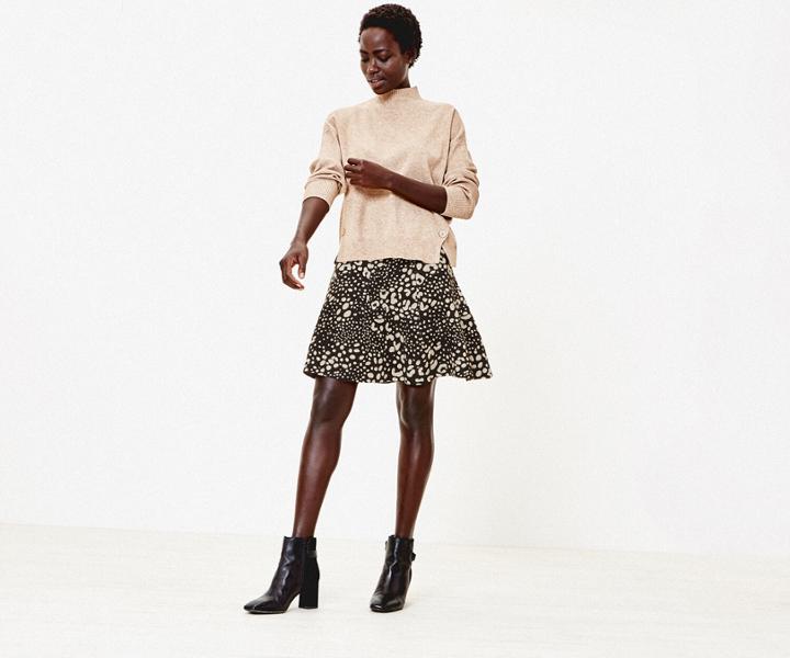 Oasis Leila Knit Animal Skirt