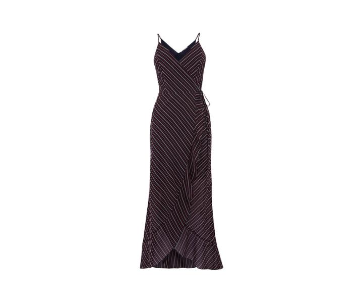Oasis Stripe Frill Midi Dress