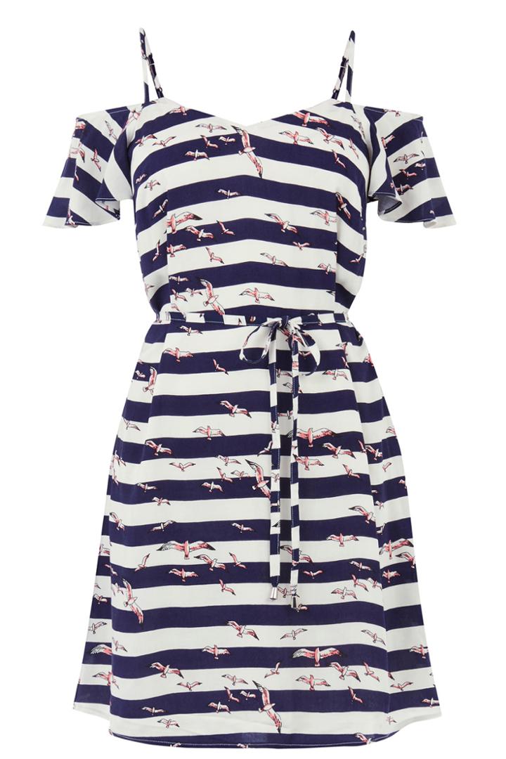Oasis Stripe Bird Cami Dress