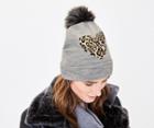 Oasis Leopard Heart Beanie