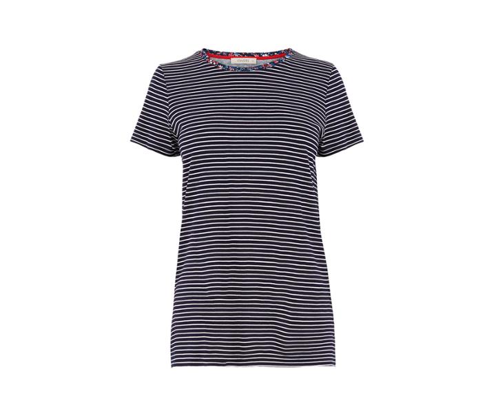 Oasis Stripe Printed Back Tee