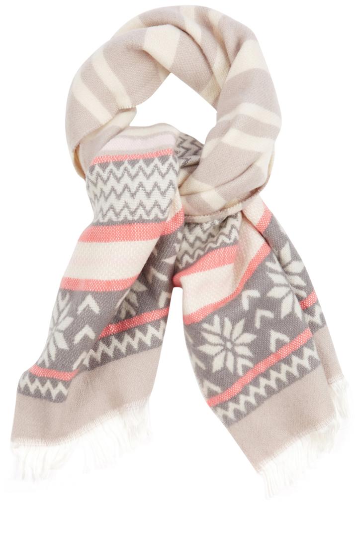 Oasis Prague Fair Isle Stripe Scarf