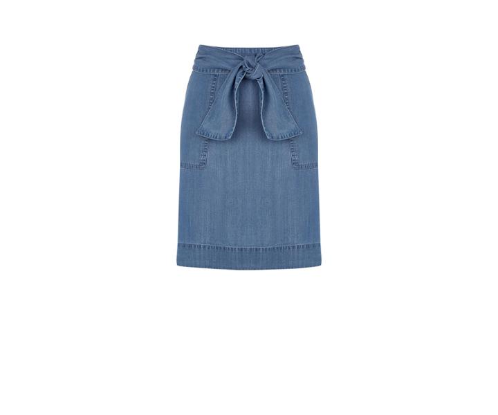 Oasis Tencel Tie Front Skirt