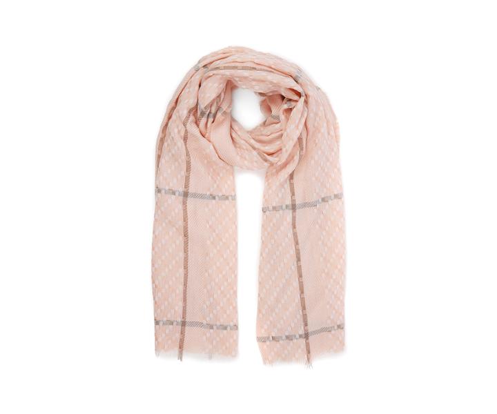 Oasis Check Textured Woven Scarf