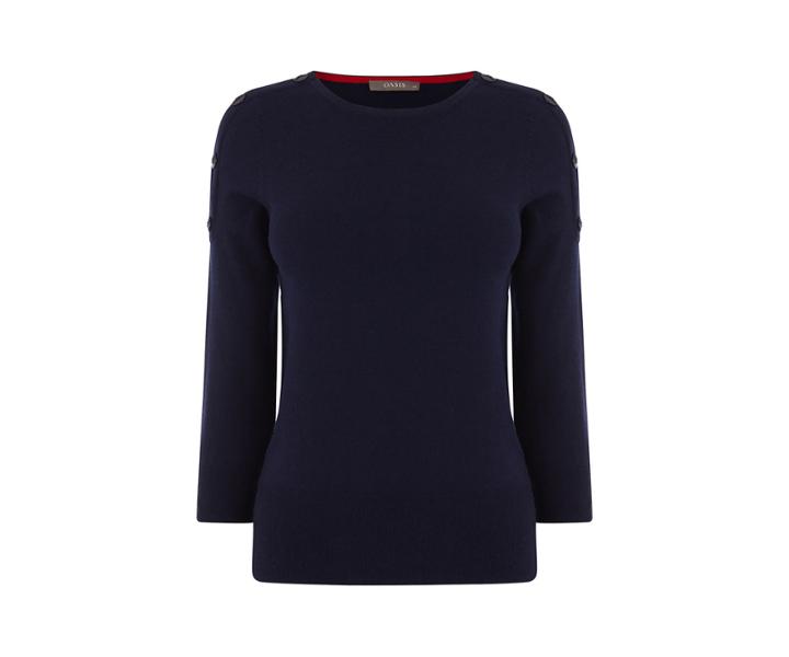 Oasis Lynn Button Shoulder Jumper