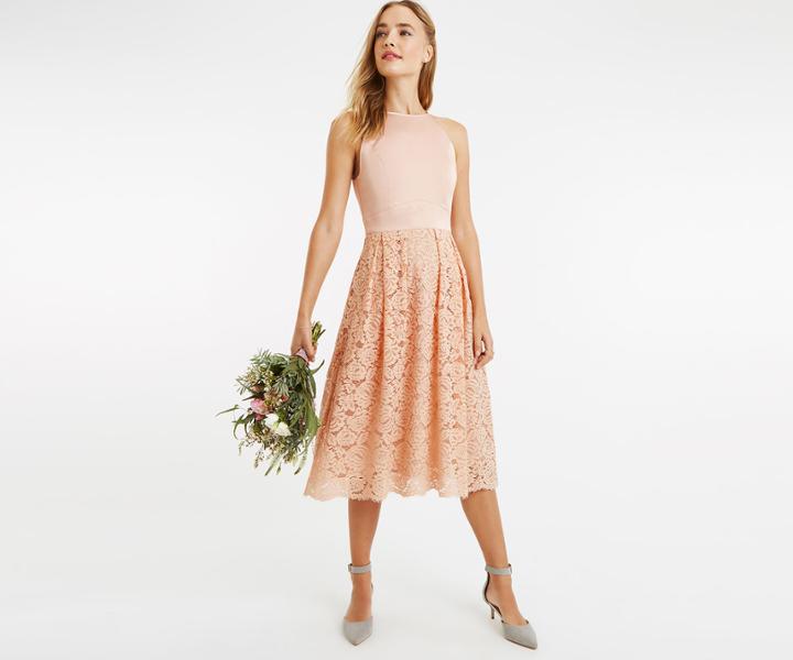 Oasis Lace Skirt Bridesmaid Dress