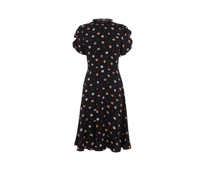 Oasis Long Daisy Frill Tea Dress