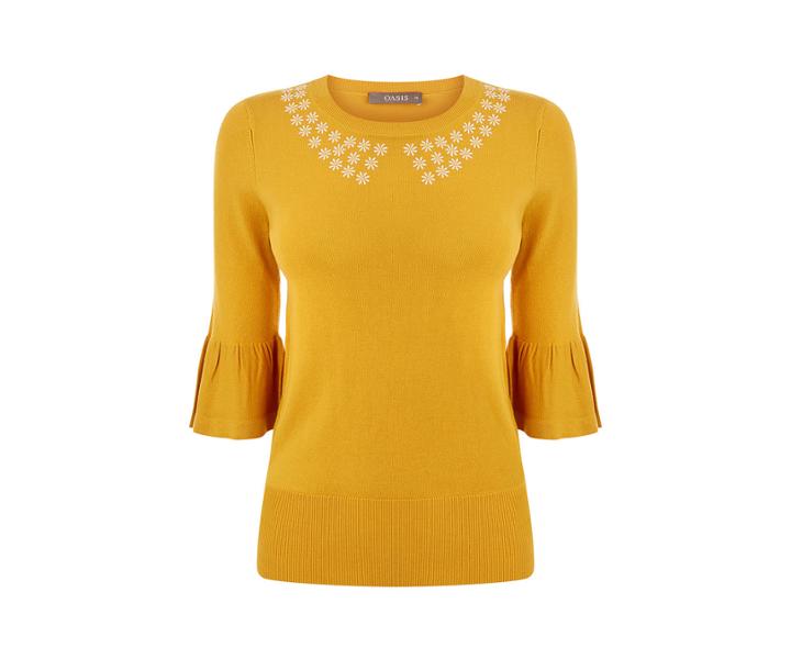 Oasis Buttercup Flare Cuff Knit