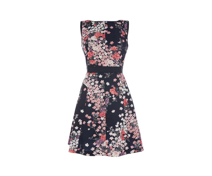 Oasis Blossom Jacquard Skater Dress