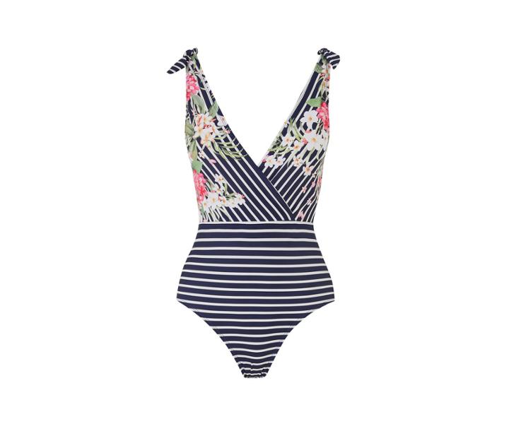 Oasis Jasmine Stripe + Palm Swimsuit