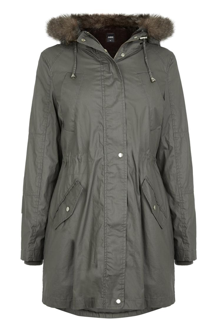 Oasis Harriet Waxed Parka