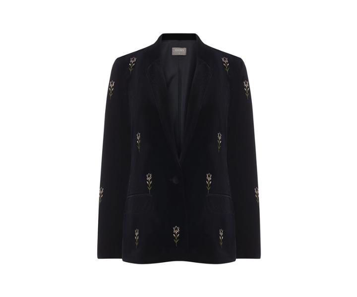 Oasis Snowdrop Velvet Jacket