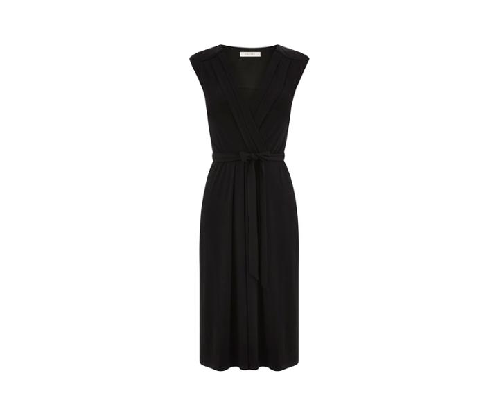 Oasis Crepe Front Wrap Midi Dress
