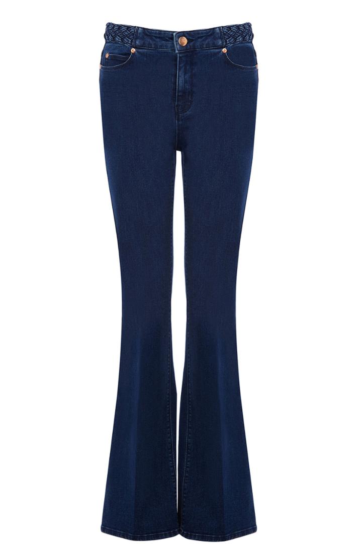 Oasis Plait Detail Flared Jeans