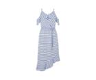 Oasis Long Stripe Frill Dress