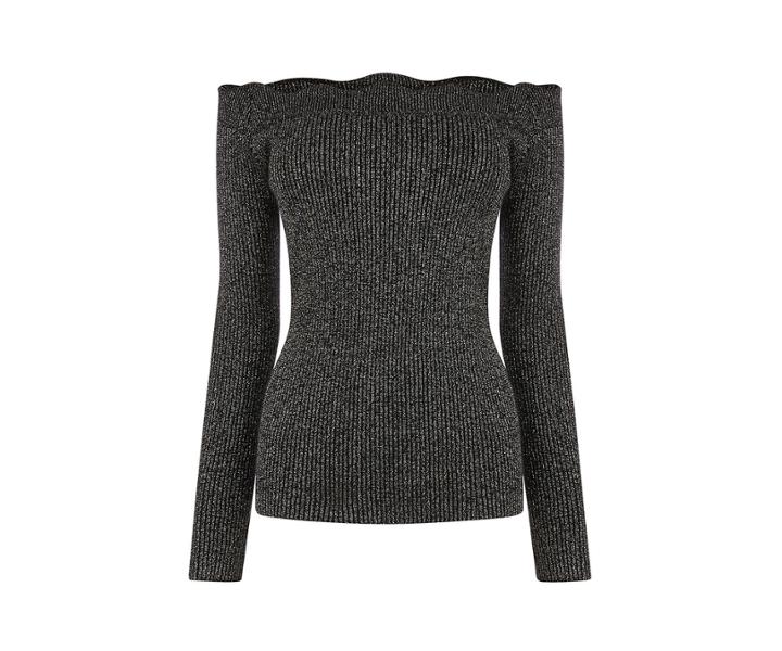Oasis Harper Scallop Bardot Top
