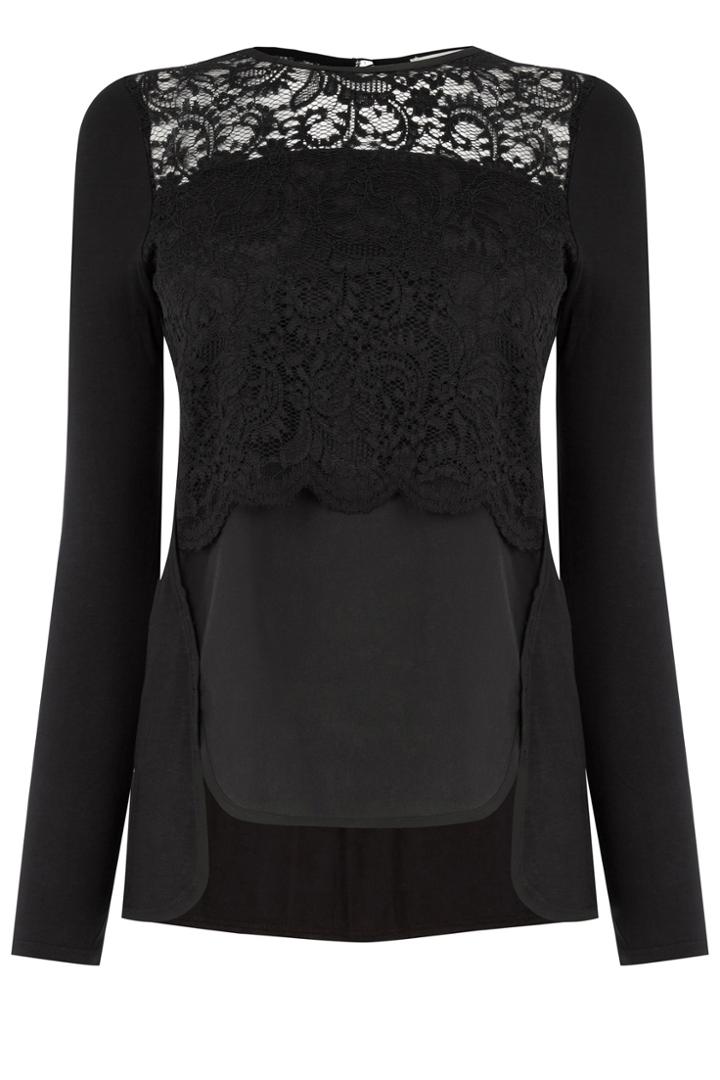 Oasis Lace Overlay Top