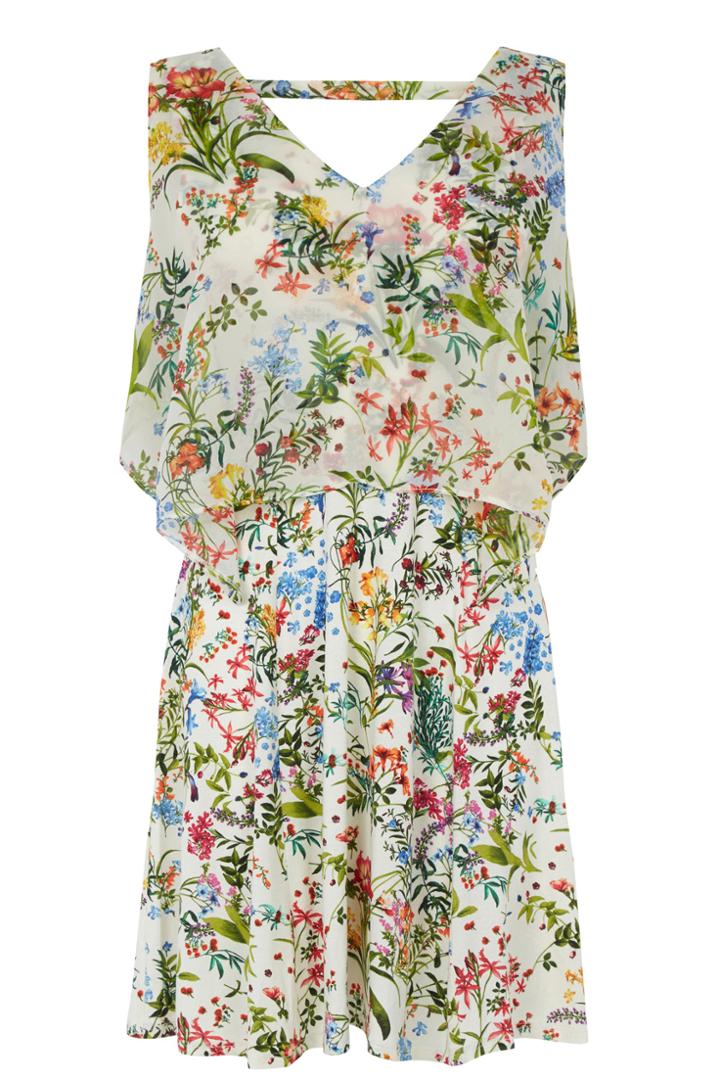 Oasis Botanical Chiffon Overlay Dres