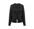 Oasis Faux Leather Collarless Jacket