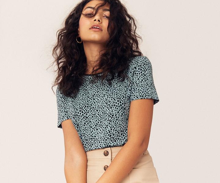 Oasis Isla Leopard Print Tee