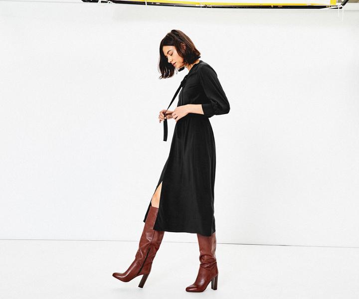 Oasis Pussy Bow Midi Dress