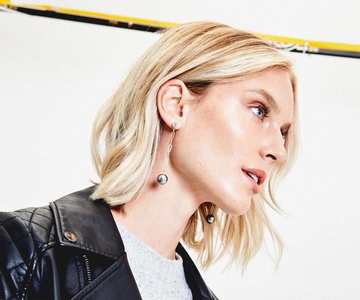 Oasis Pearl Chain Drop Earrings