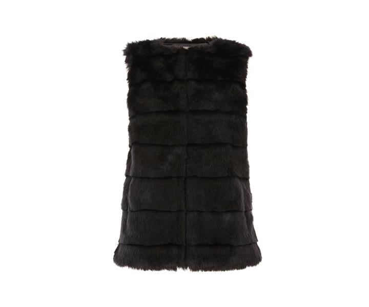 Oasis Ribbed Fur Gilet