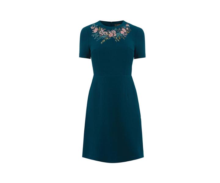 Oasis Ava Embroidered Dress
