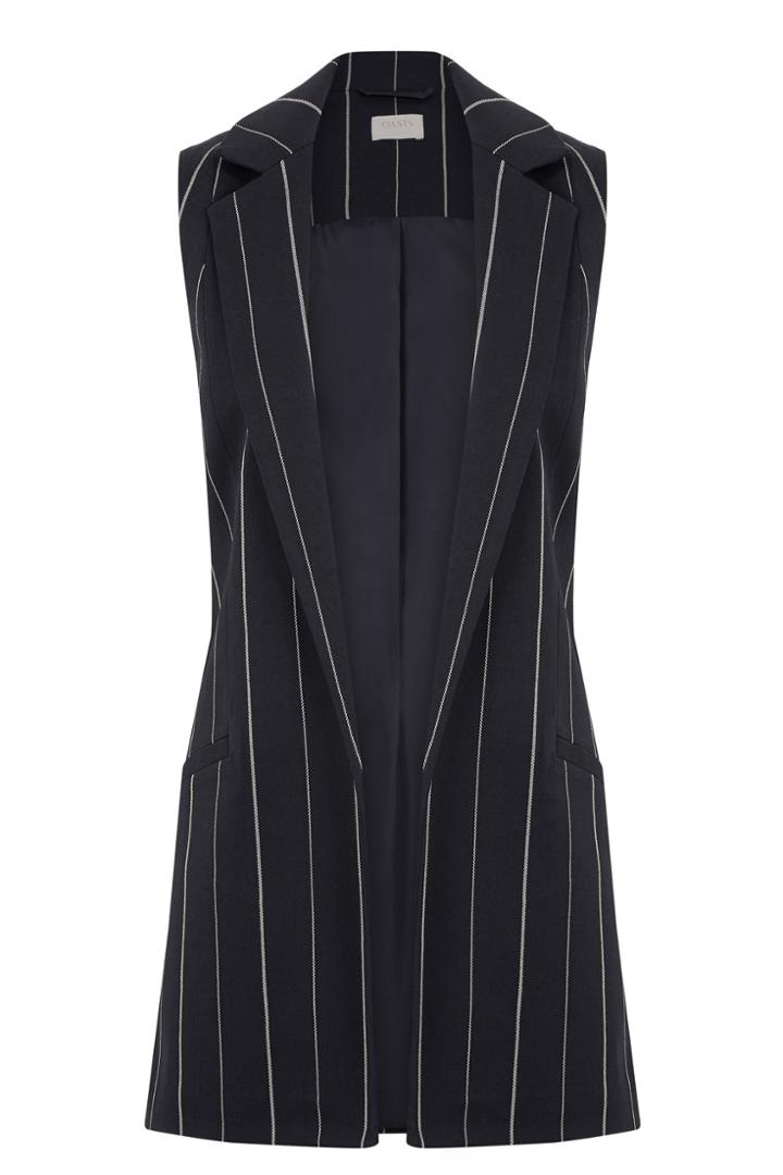 Oasis Sleeveless Stripe Jacket