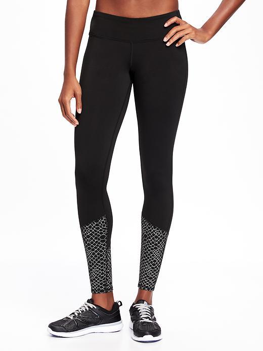 Old Navy Go Warm Running Tights For Women - Black