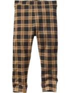 Old Navy Printed Leggings Size 12-18 M - Small Brown Plaid