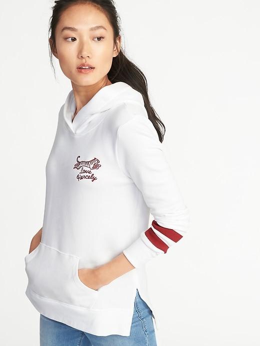 Old Navy Womens Relaxed Pullover Hoodie For Women Cream Size Xs