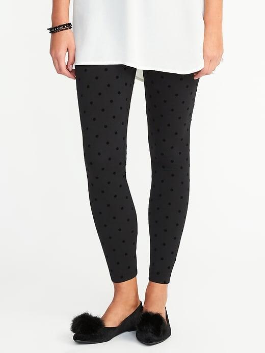 Old Navy Womens Polka-dot Leggings For Women Dark Gray Size Xl