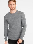 Old Navy Mens Soft-washed Thermal-knit Crew-neck Tee For Men Heather Gray Size Xxxl