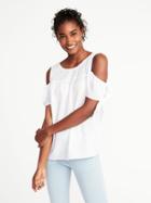 Old Navy Womens Cold-shoulder Top For Women Calla Lilies Size Xxl